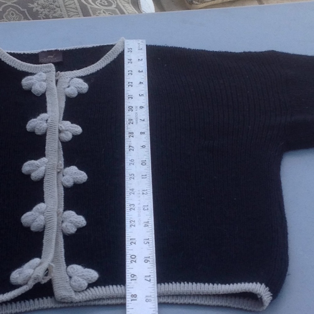 Alpaca black cardigan - Picture 7 of 8
